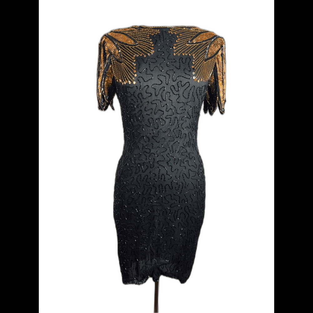 Stenay Dress Size 6 Vintage 80's Statement Piece Cocktail Hour Mini Dress